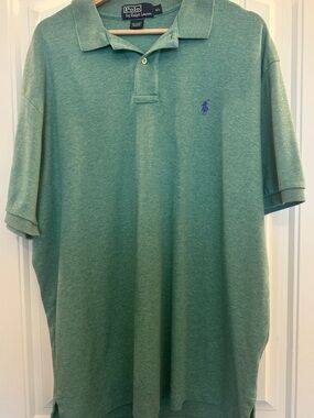 Polo Ralph Lauren Polo Shirt Green Purple Pony Mens XL Classic